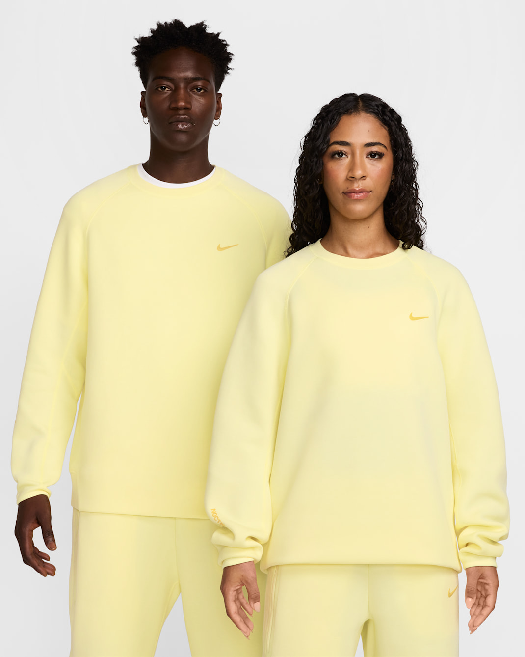 NOCTA Tech Fleece Men's Crew - Citron Tint/Vivid Sulfur