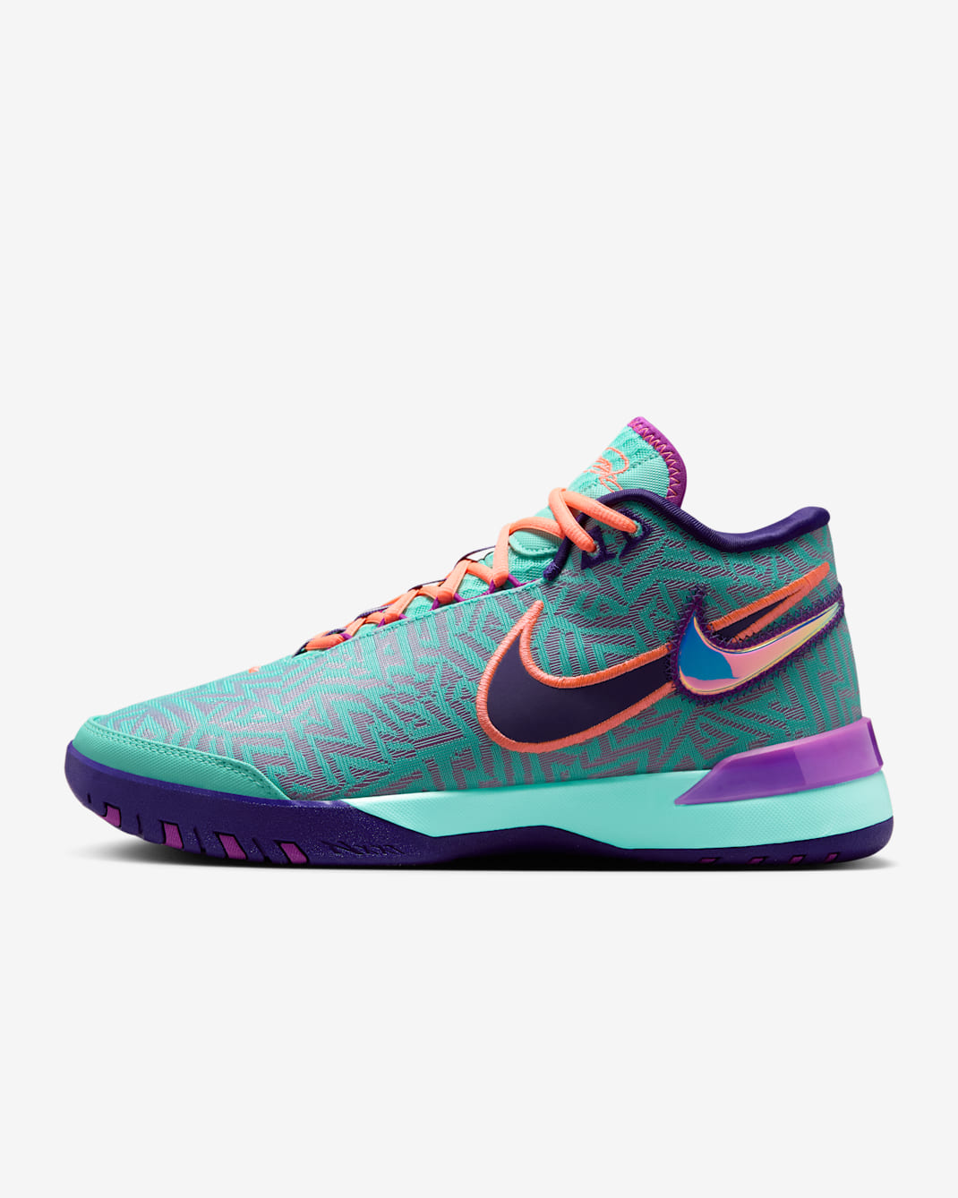 LeBron NXXT Genisus Basketball Shoes - Hyper Turquoise/Court Purple/Bright Mango/Vivid Purple