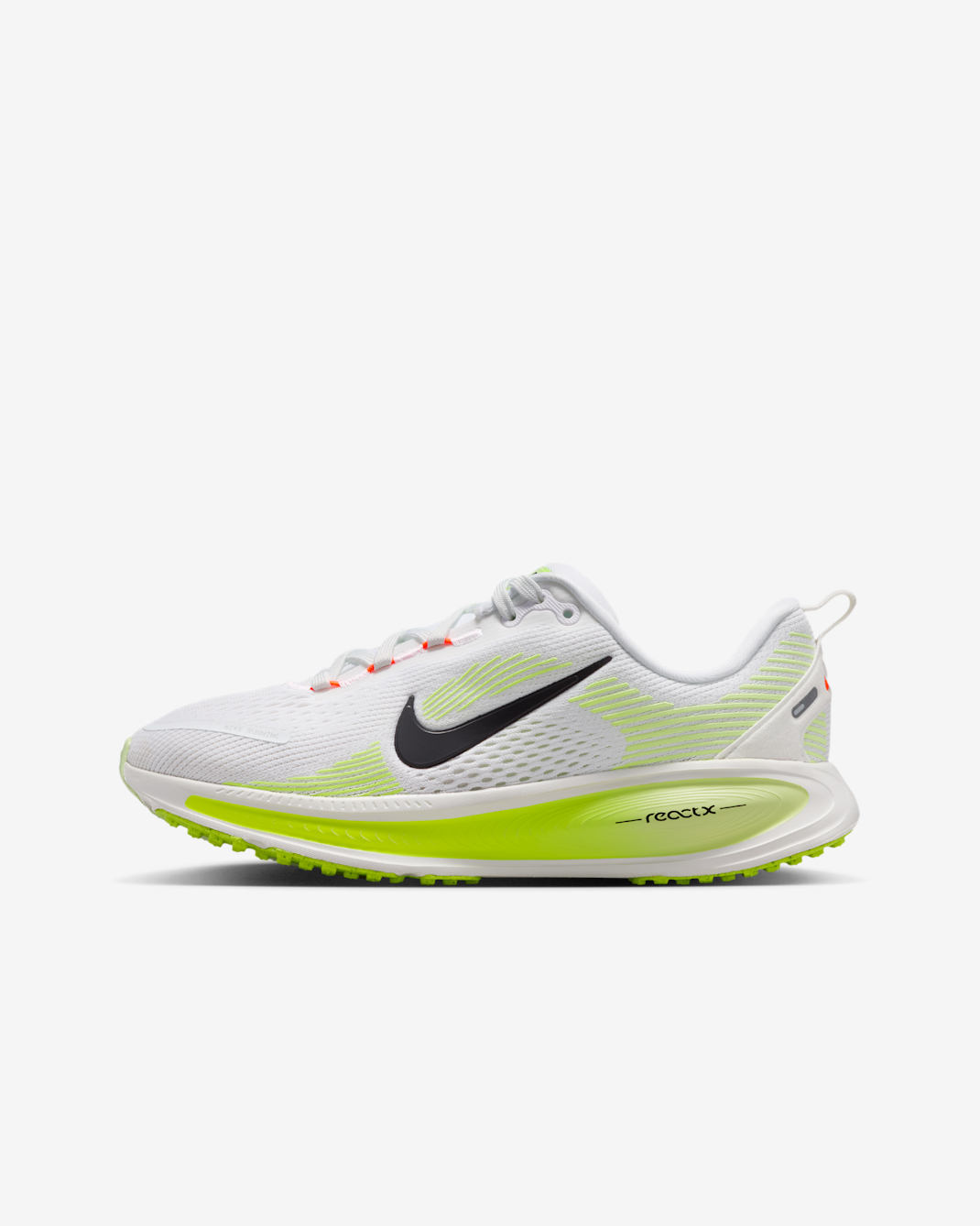 Nike Vomero 18 Older Kids' Road Running Shoes - White/Volt/Barely Volt/Black