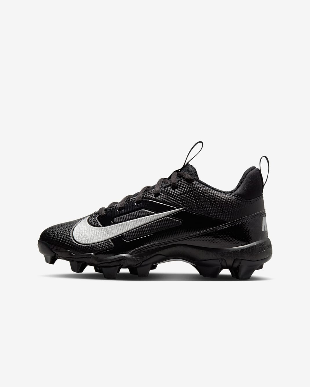 Nike Alpha Menace 4 Shark Big Kids' Football Cleats (Wide) - Black/Metallic Silver