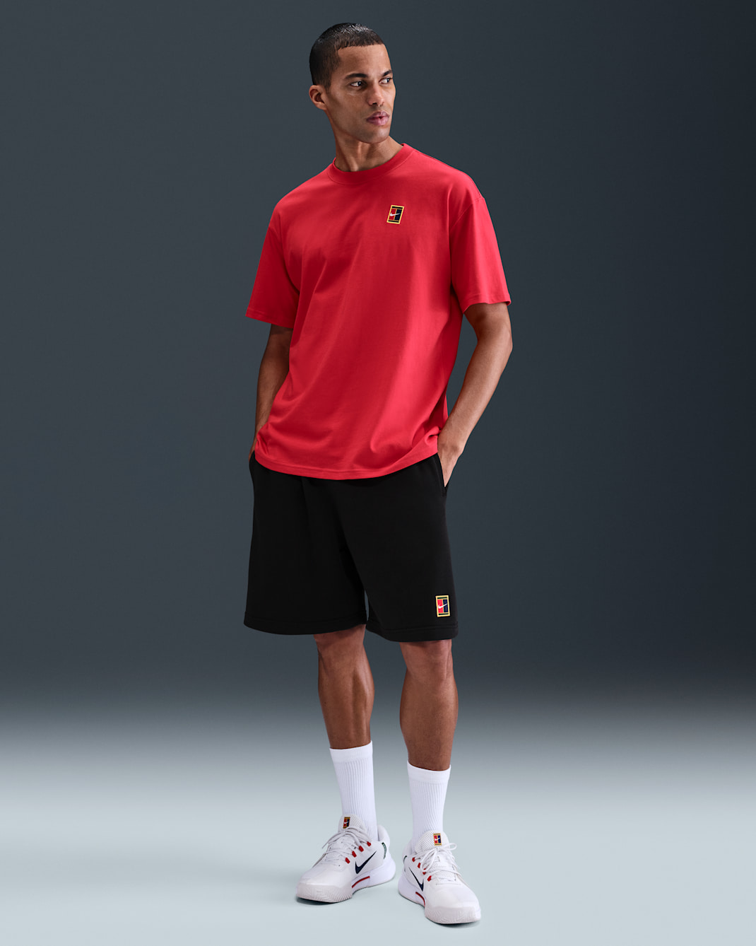 NikeCourt Heritage Men's Dri-FIT Fleece Tennis Shorts - Black