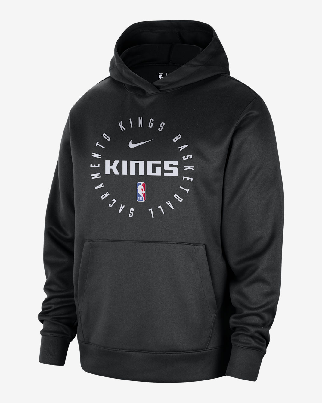 Sacramento Kings Spotlight Men's Nike Dri-FIT NBA Pullover Hoodie - Black/White