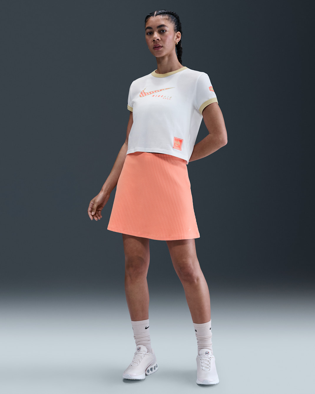 Nike Sportswear Chill Knit Women's Ribbed Mini Skirt - Apricot Agate/Apricot Agate