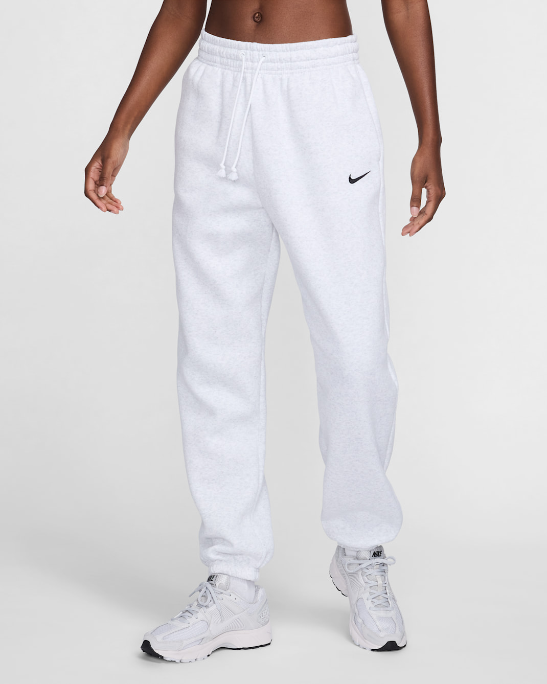 Nike Sportswear Phoenix Fleece Women's High-Waisted Oversized Sweatpants - Birch Heather/Black