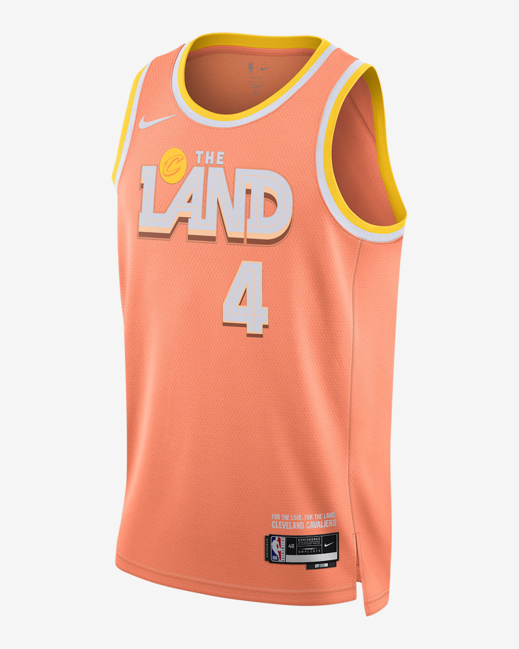 Evan Mobley Cleveland Cavaliers City Edition Men's Nike NBA Swingman Jersey - Orange Frost
