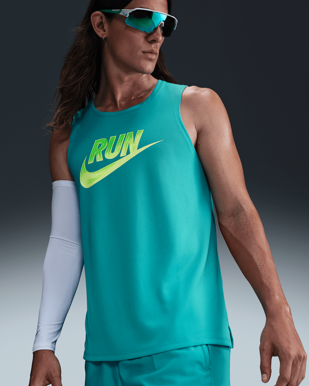Camiseta de tirantes de correr Dri-FIT para hombre Nike Miler Run Energy - Cactus empolvado