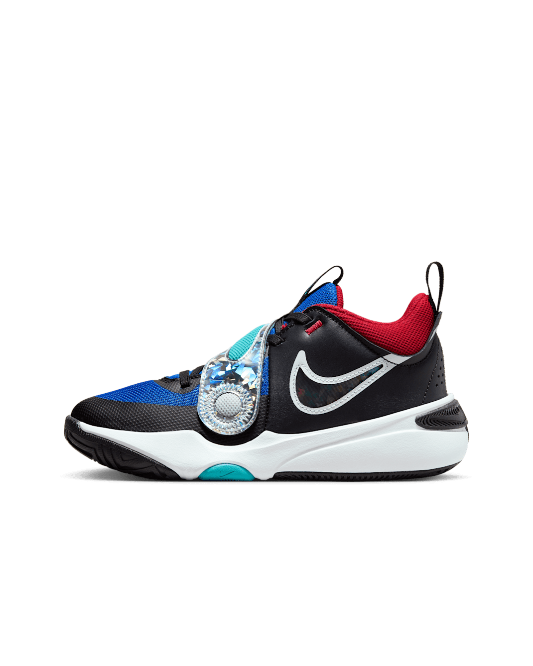 Nike Team Hustle D 11 SE Older Kids' Basketball Shoes - Black/Game Royal/University Red/White