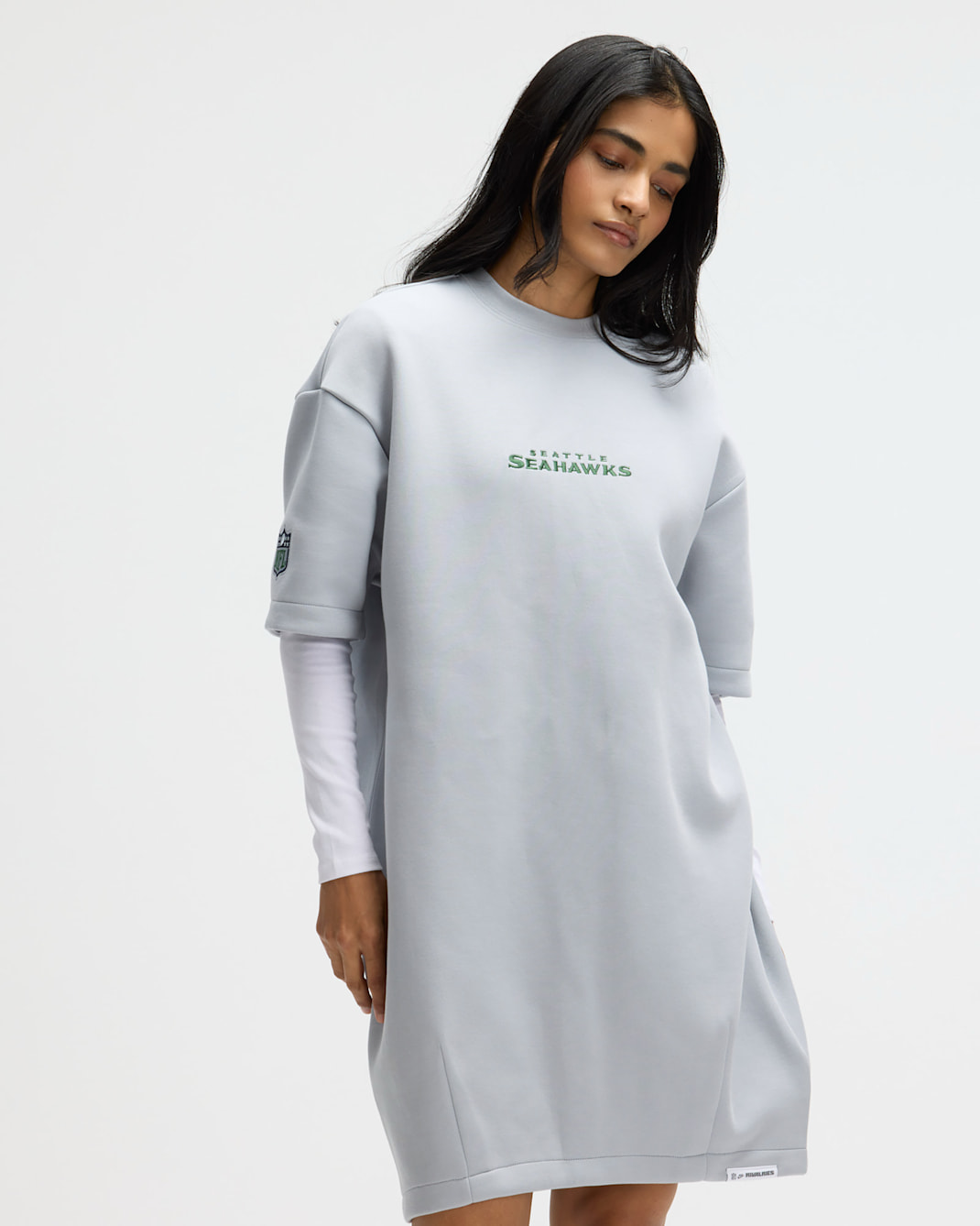 Seattle Seahawks Rivalries Collection Oversized Tech Fleece Women's Nike NFL Dress - Grey