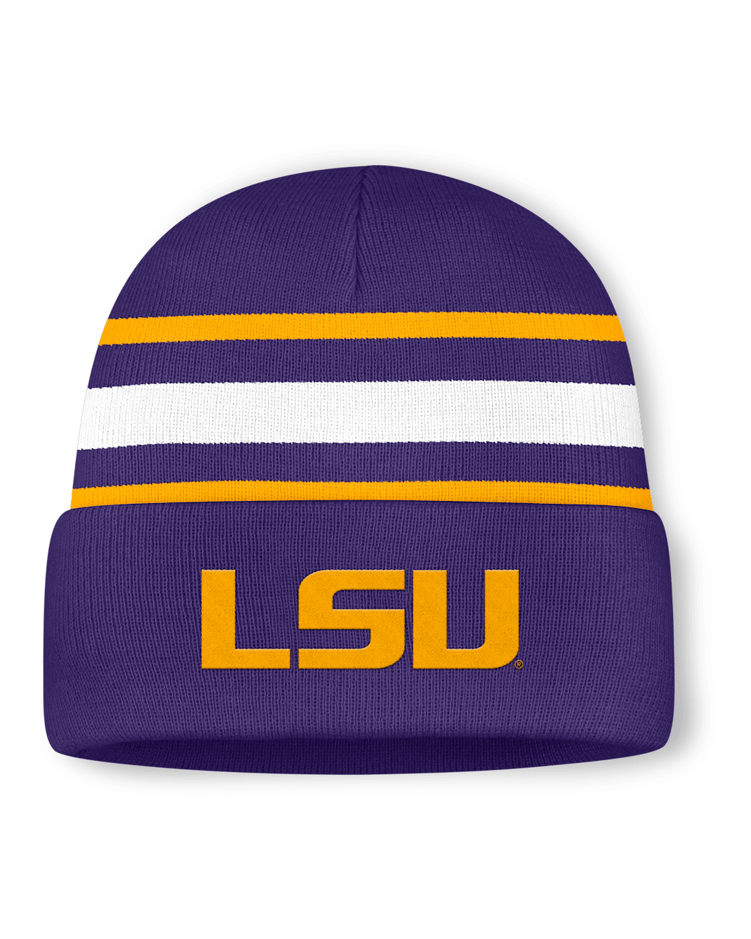 Gorro con dobladillo universitario Nike para hombre LSU Primetime Utility Campus - Morado