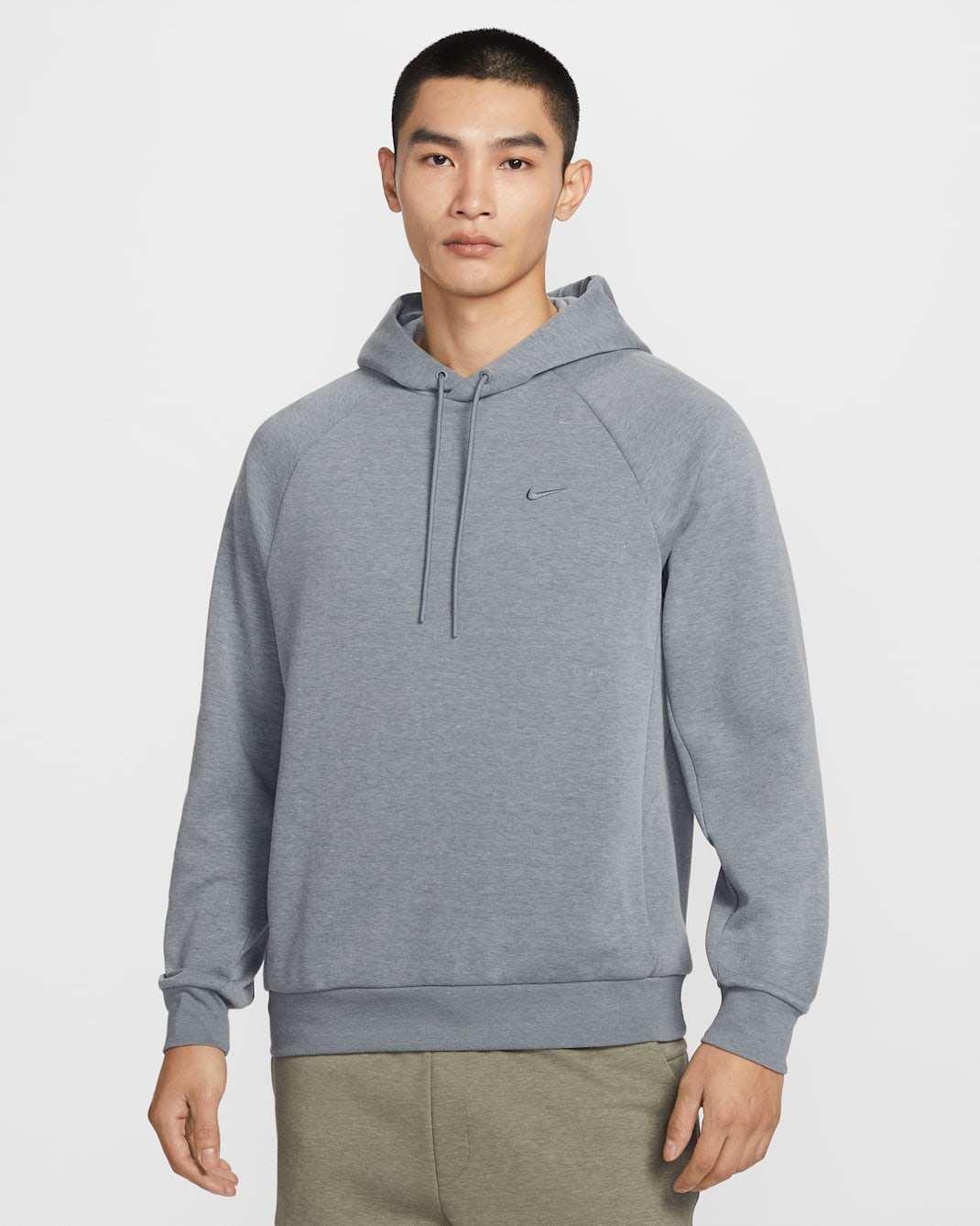 Nike Primary Fleece Men's Dri-FIT UV Pullover Performance Hoodie - Cool Grey/Heather/Cool Grey
