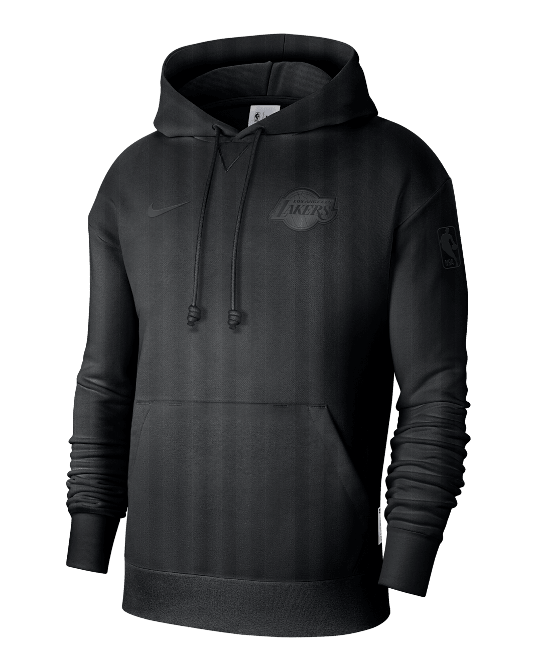 Los Angeles Lakers Standard Issue Men's Nike Dri-FIT Basketball Pullover Hoodie - Black/Black