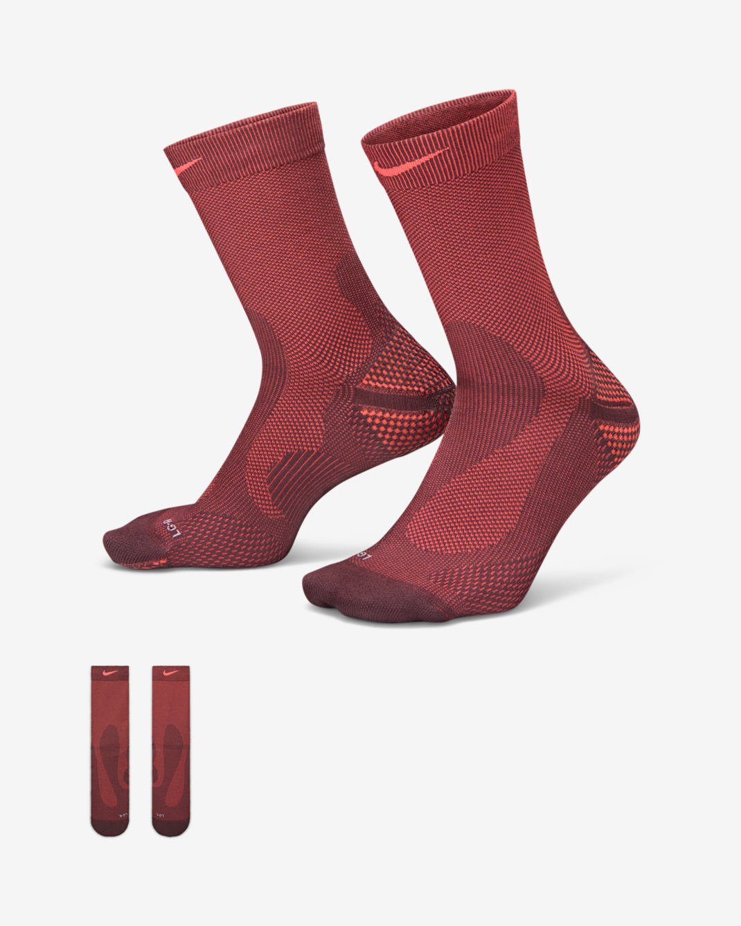 Nike Running Lightweight Calcetines largos (1 par) - Tattoo/Hot Lava/Pure Platinum/Hot Lava