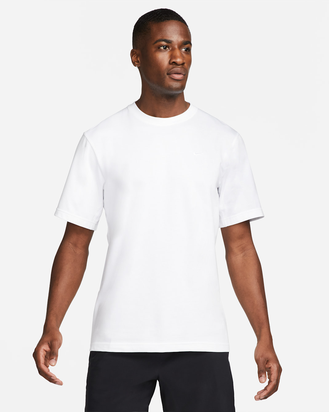 Nike Primary Dri-FIT multifunctionele herentop met korte mouwen - Wit/Wit