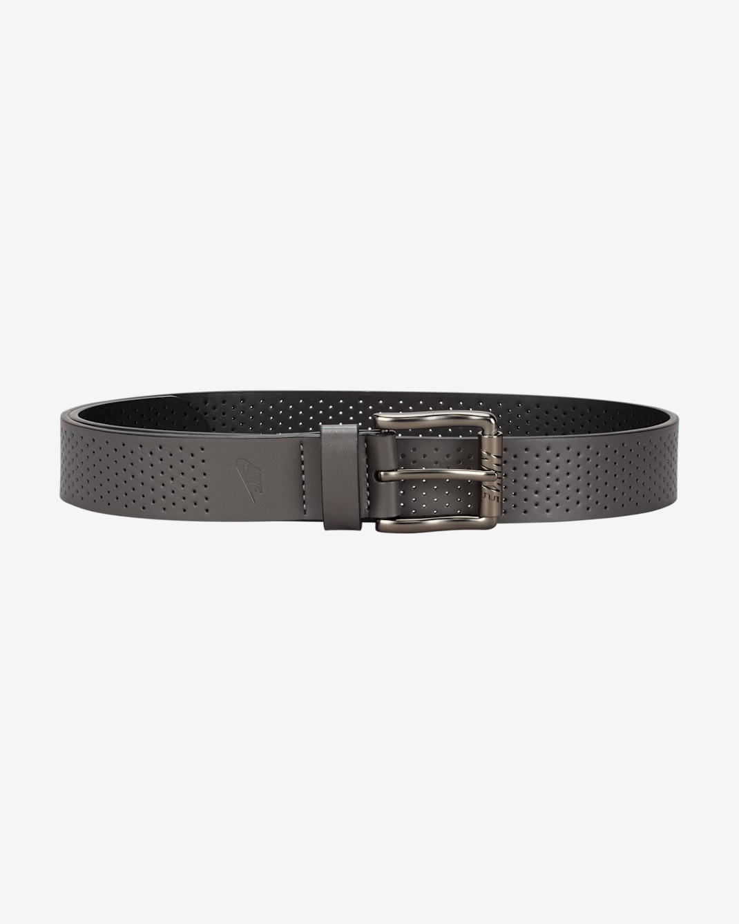 Nike Perforated Leather Belt - Light Smoke Grey