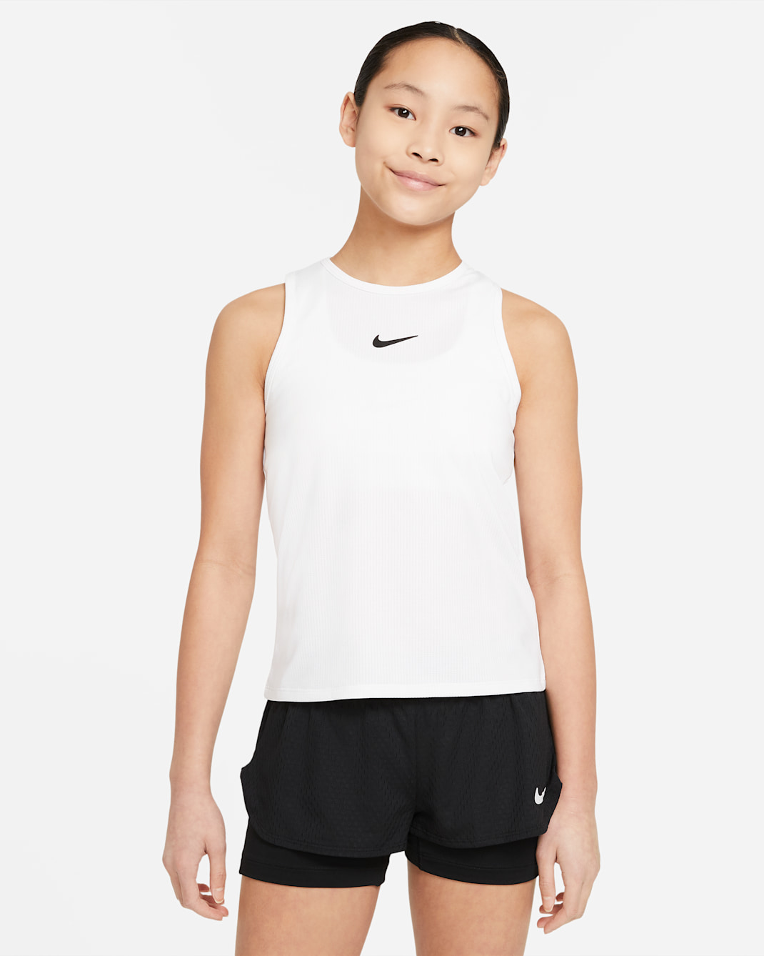 Nike Victory Samarreta de tirants Dri-FIT de tennis - Nena - Blanc/Blanc/Negre