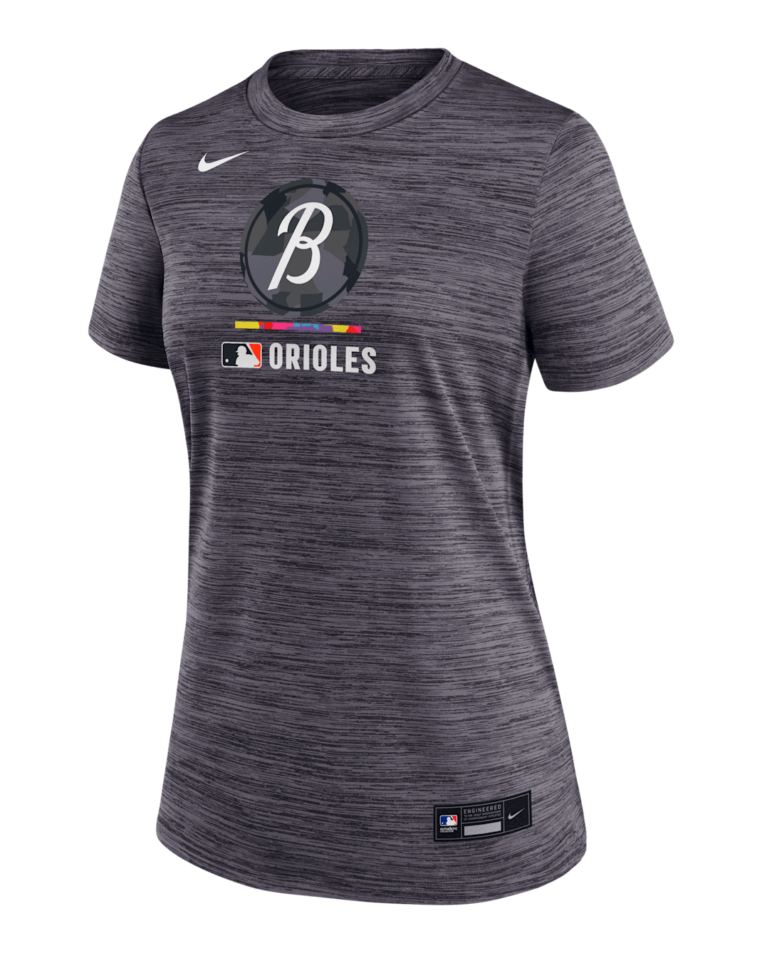 Playera Nike Dri-FIT de la MLB para mujer Baltimore Orioles Authentic Collection City Connect Velocity - Negro