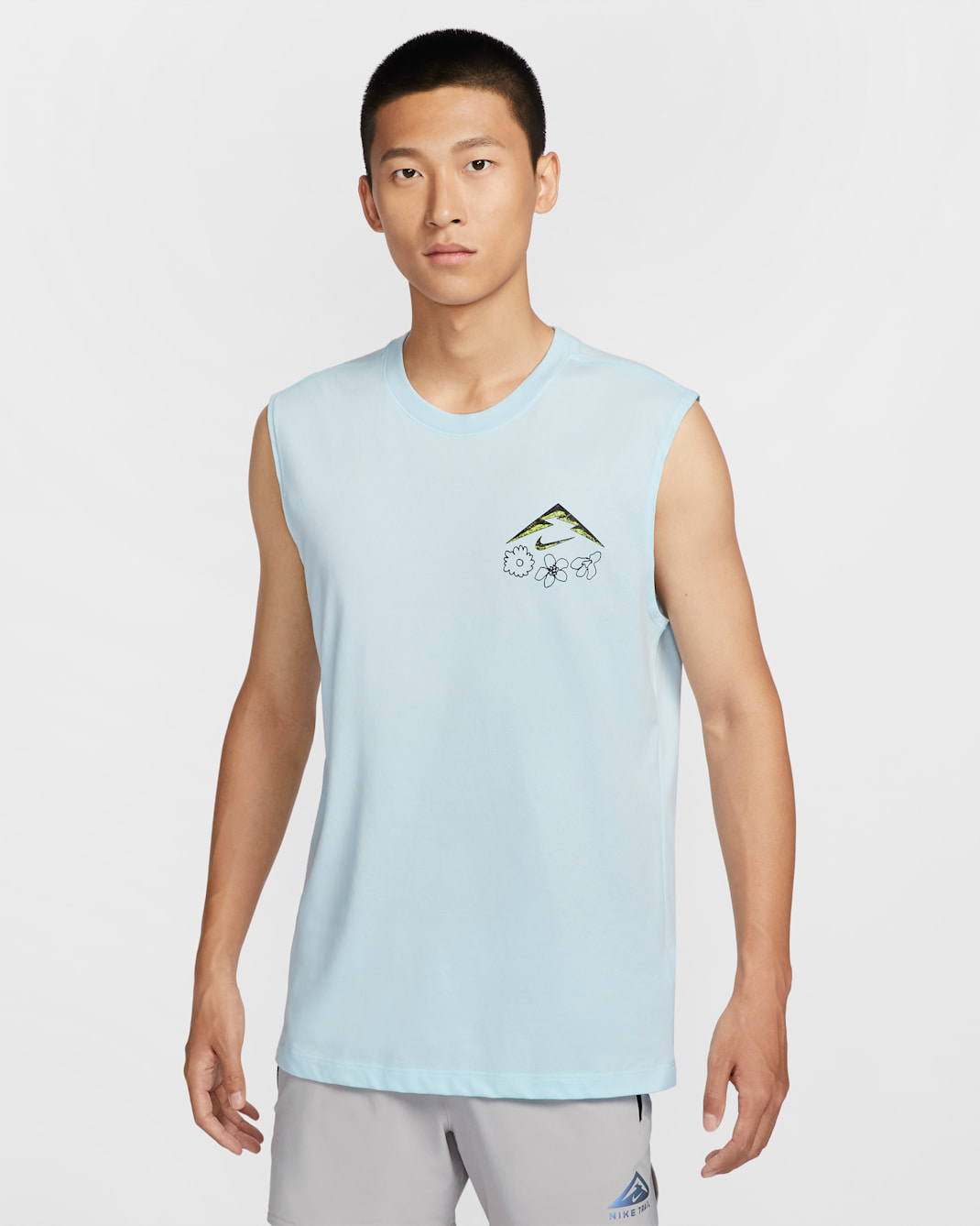 Nike Men's Dri-FIT Sleeveless Running T-Shirt - Glacier Blue