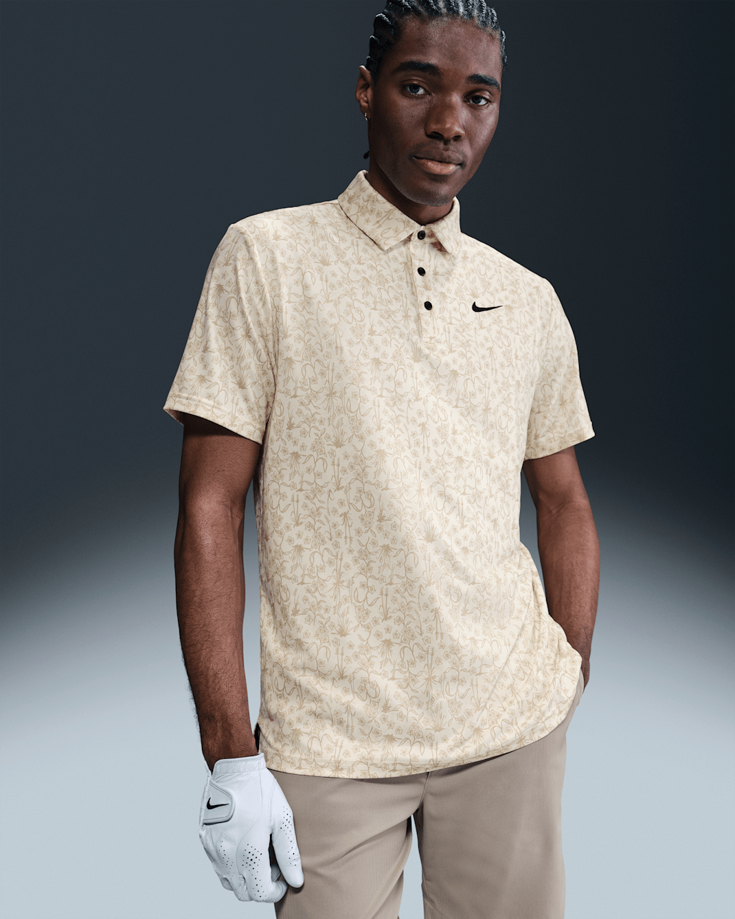 Polo de golf Dri-FIT para hombre Nike Tour - Marfil pálido/Negro