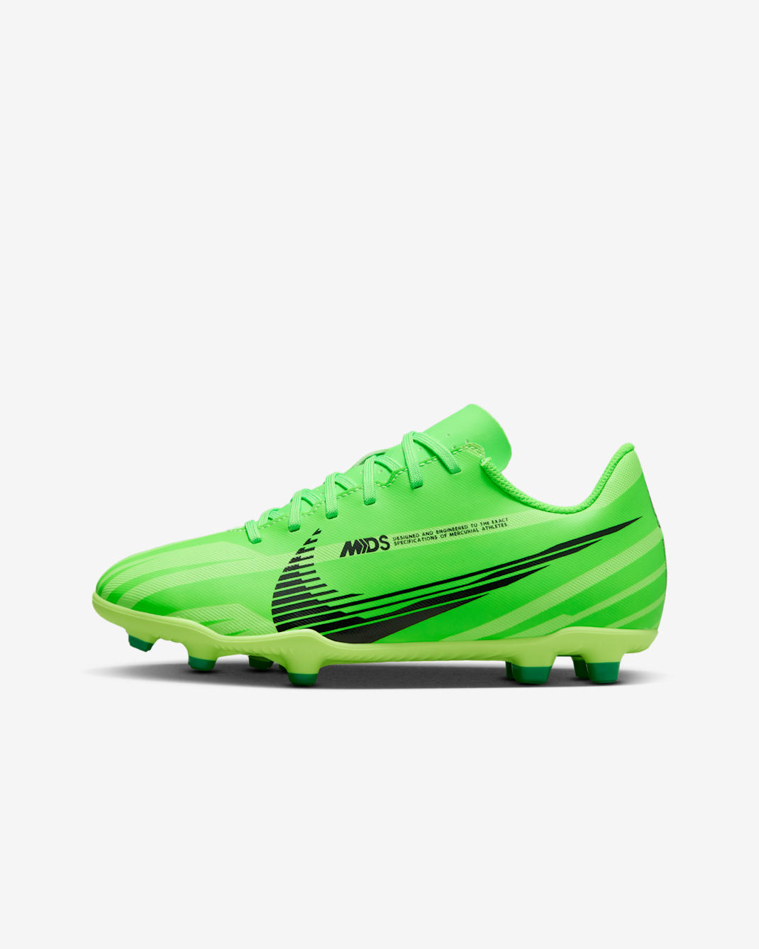 รองเท้าสตั๊ดฟุตบอลไม่หุ้มข้อเด็กเล็ก/เด็กโต MG Nike Jr. Vapor 15 Club Mercurial Dream Speed - Green Strike/Stadium Green/ดำ