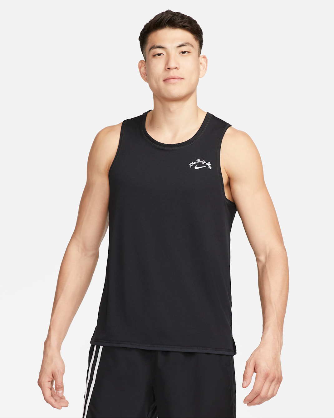 Nike Dri-FIT Miler Men's Running Tank - Black/Summit White