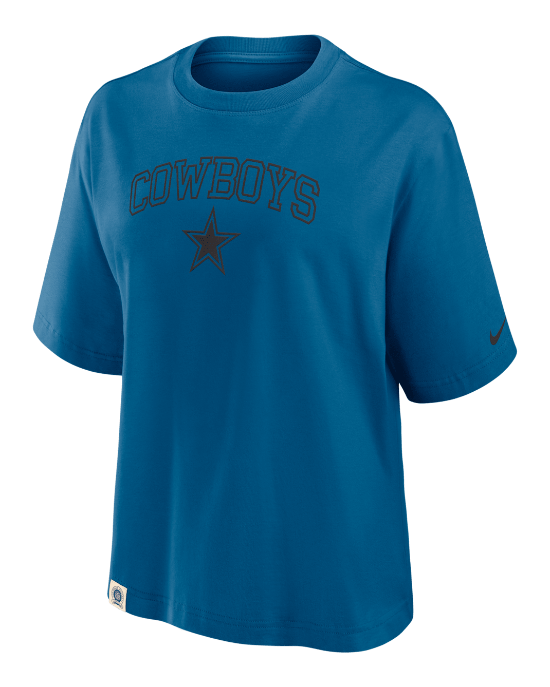 Dallas Cowboys Arch Boxy Women's Nike NFL T-Shirt - Blue Marble