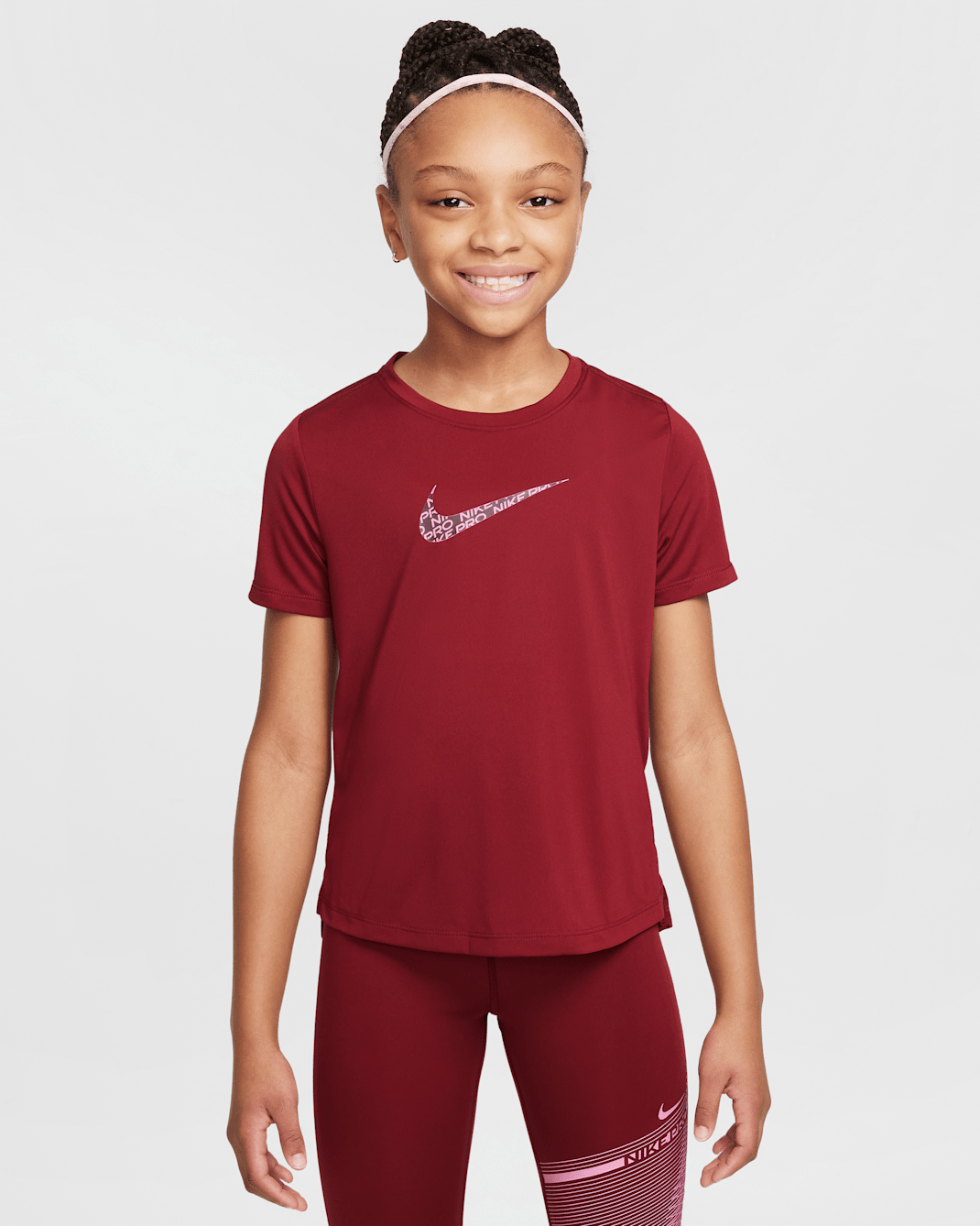 Nike One Classic Big Kids' (Girls') Dri-FIT Top - Team Red