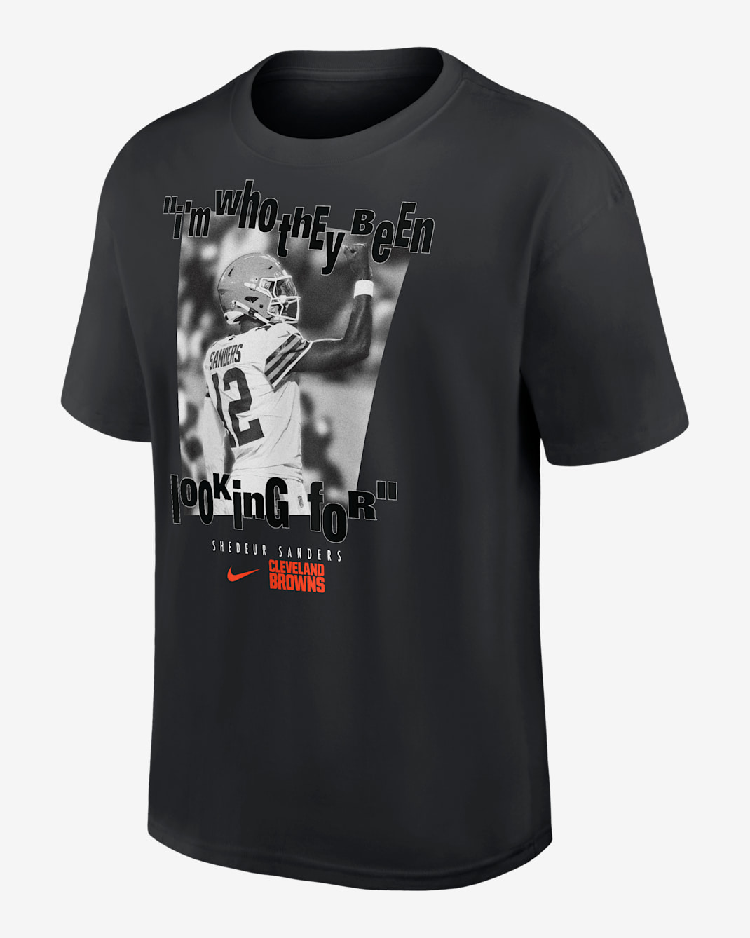 Shedeur Sanders Cleveland Browns Nike NFL T-Shirt - Black/White