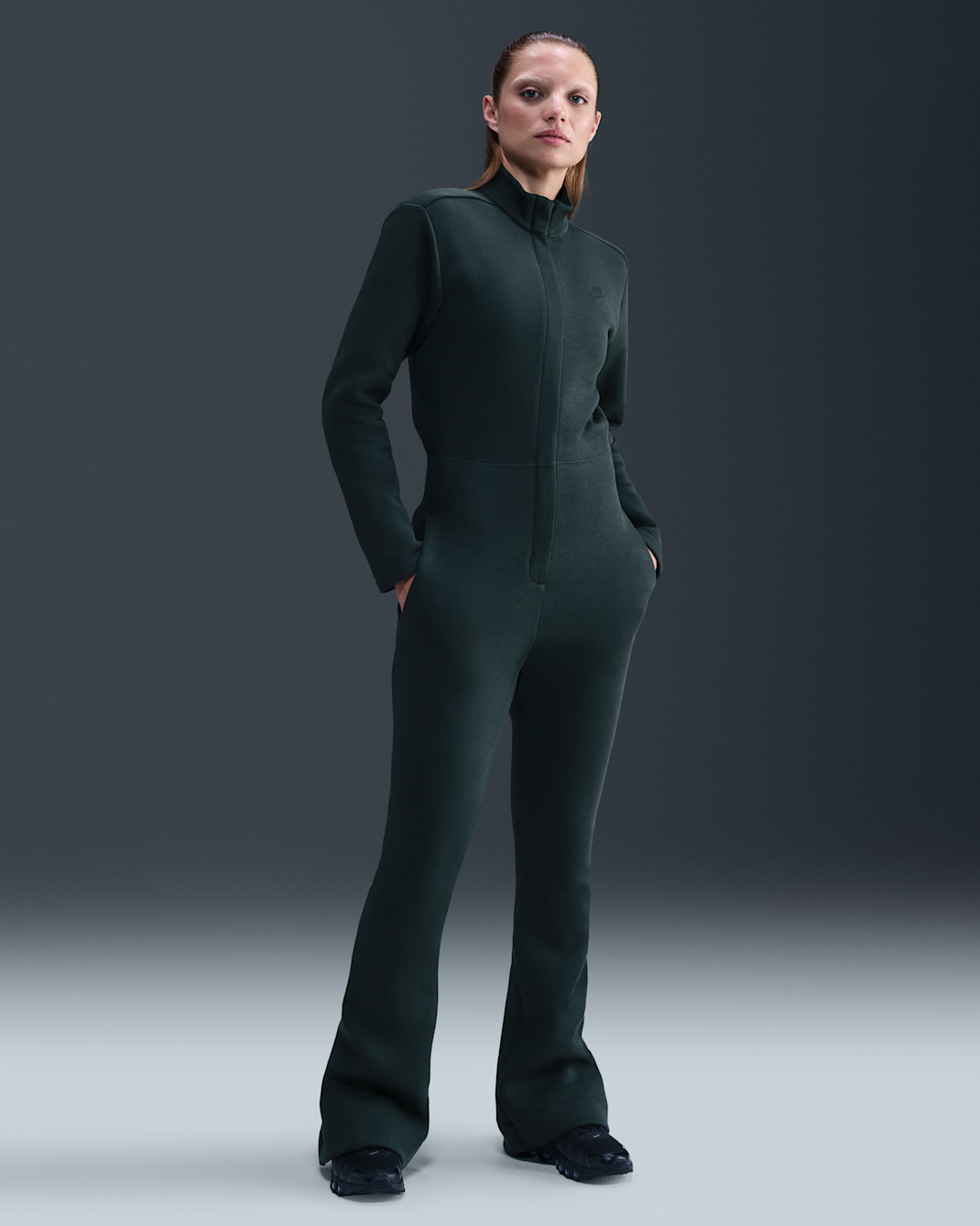 Jumpsuit para mujer Nike Sportswear Tech Fleece - Alga/Negro