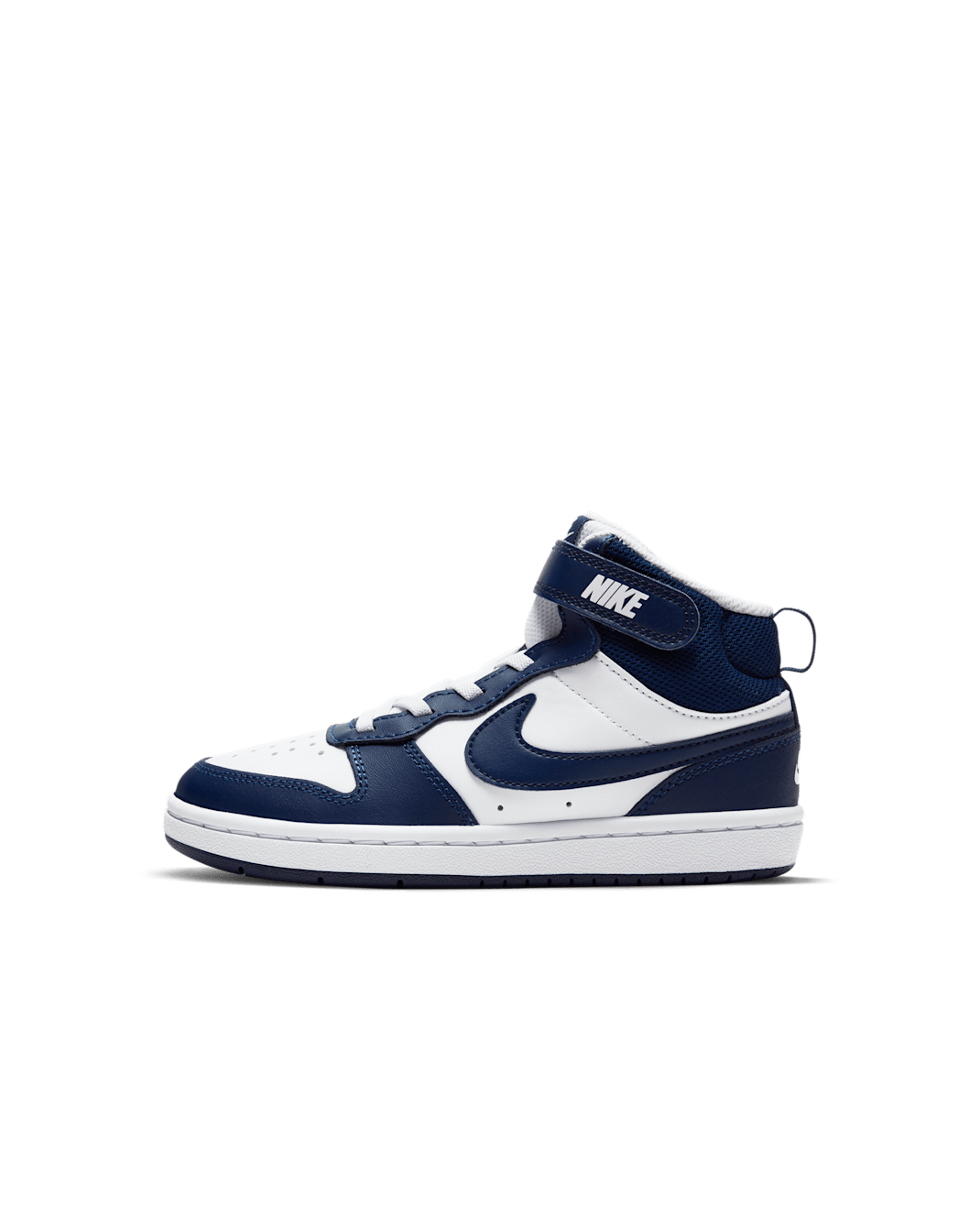 Tenis para niños de preescolar Nike Court Borough Mid 2 - Blanco/Azul señal/Azul vacío
