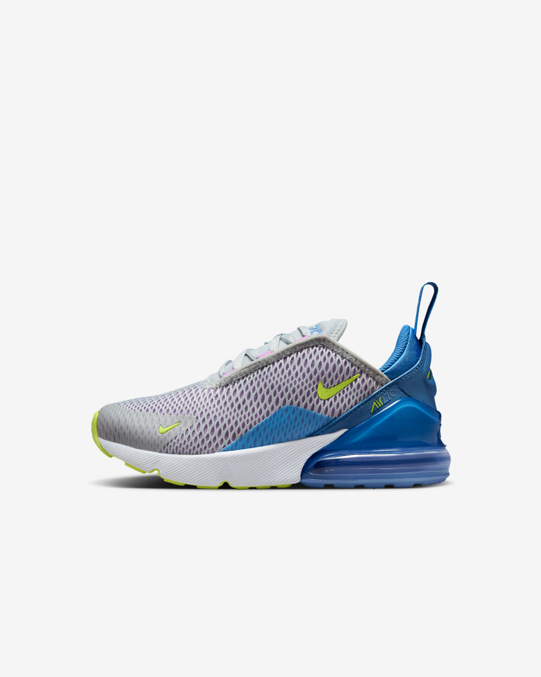 Nike Air Max 270 Little Kids' Shoes - Pure Platinum/Rush Fuchsia/Blue Beyond/Light Lemon Twist