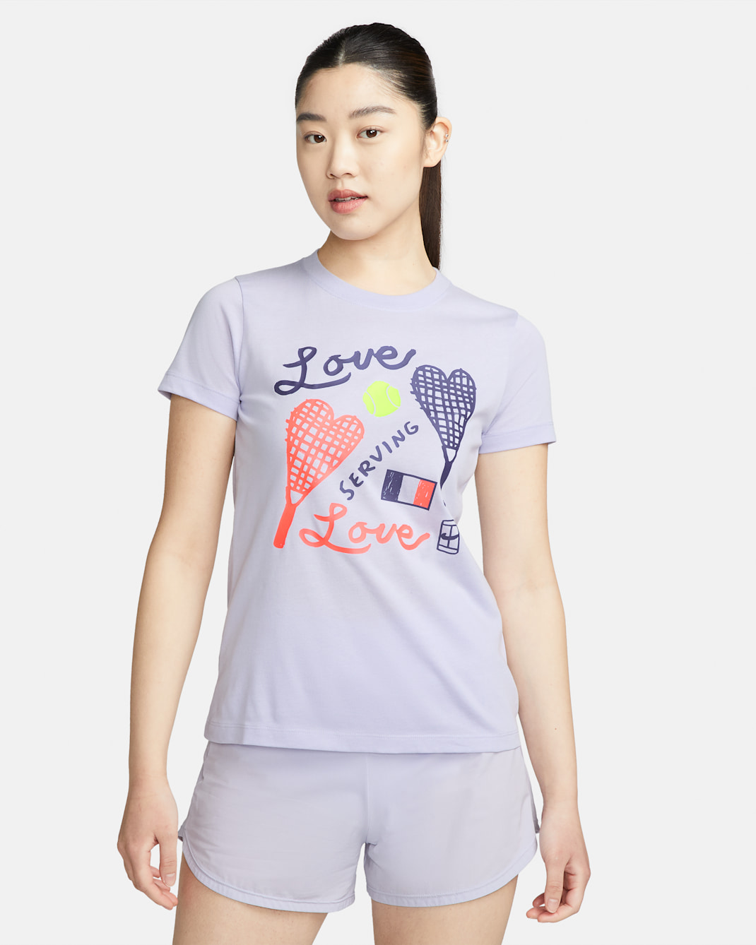 Nike Dri-FIT Women's Tennis Tee - Oxygen Purple