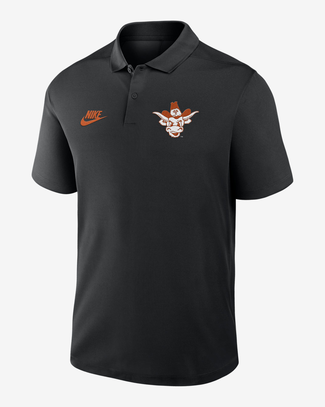 Texas Primetime Victory Legacy Vault Logo Men's Nike Dri-FIT College Polo - Black