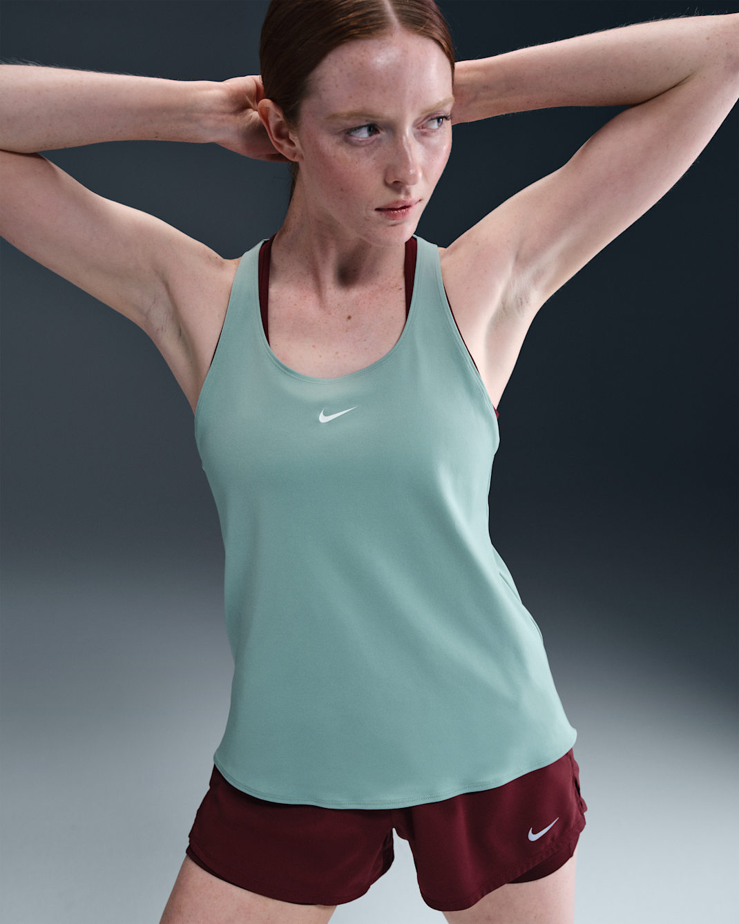 Nike Pro Women's Dri-FIT Tank Top - Cannon/White