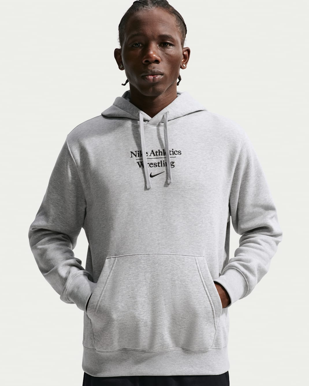 Nike Men's Wrestling Pullover Hoodie - Dark Grey Heather