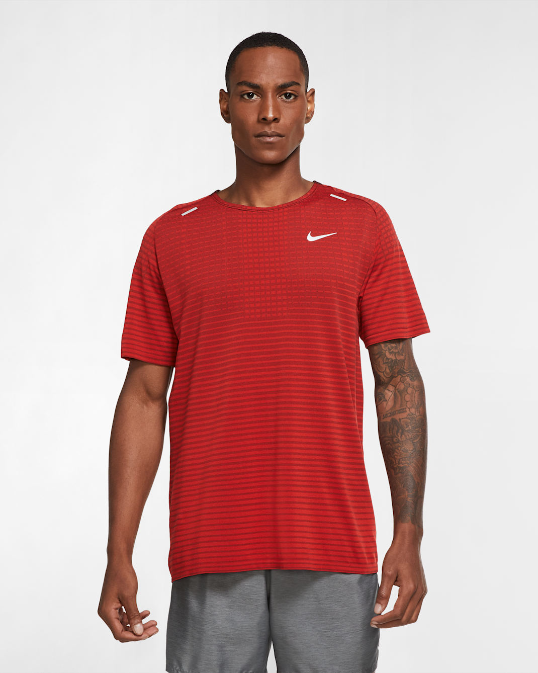 Nike TechKnit Ultra Men's Running Top - Chile Red/Mystic Dates