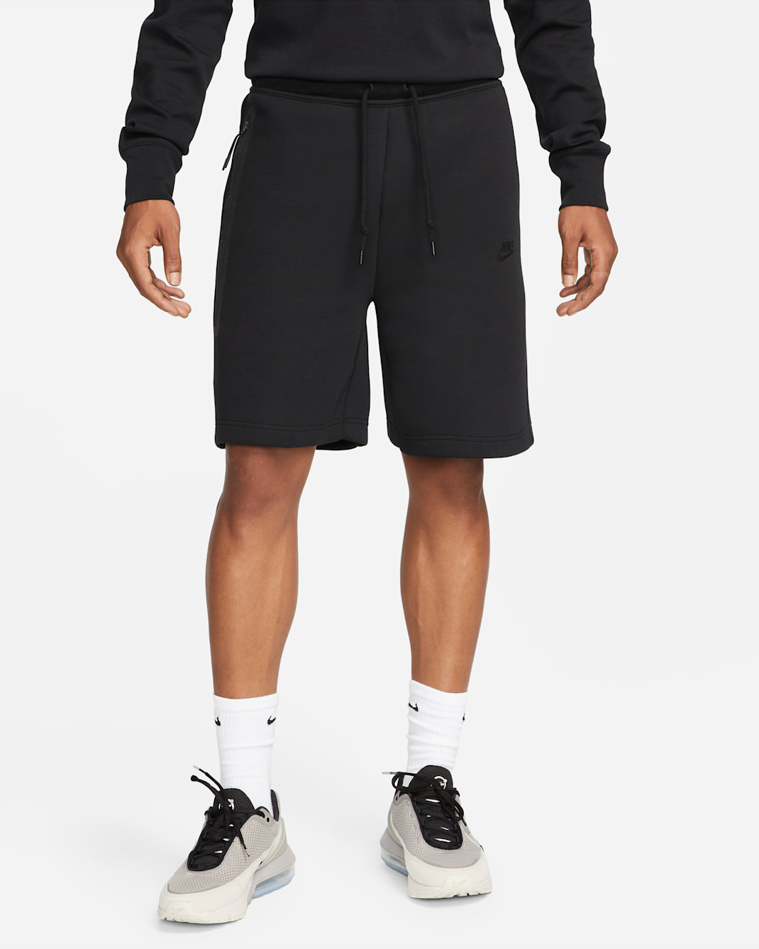 Spodenki męskie Nike Sportswear Tech Fleece - Czerń/Czerń