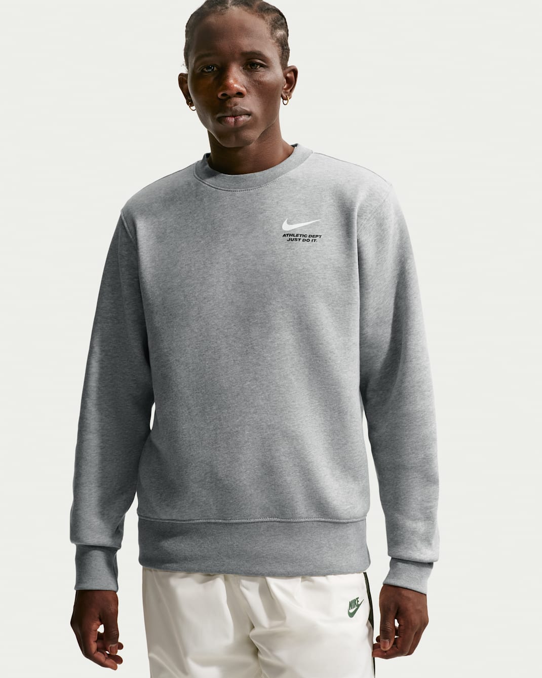 Nike Sportswear Club Men's Fleece Crew - Dark Grey Heather