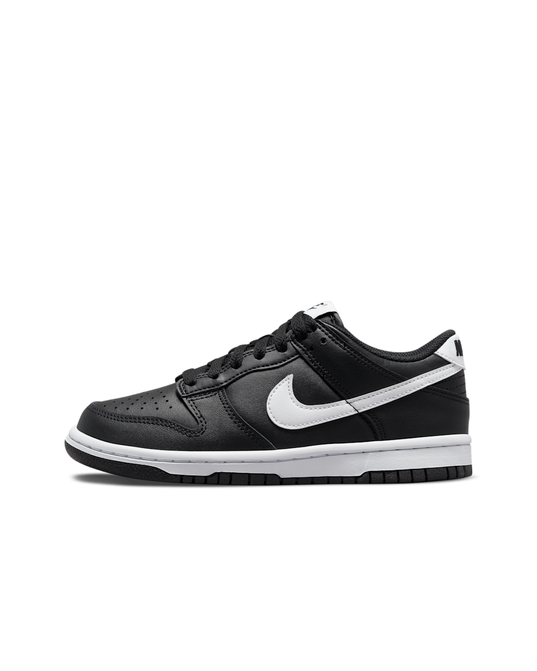Nike Dunk Low Older Kids' Shoes - Black/Black/White/White