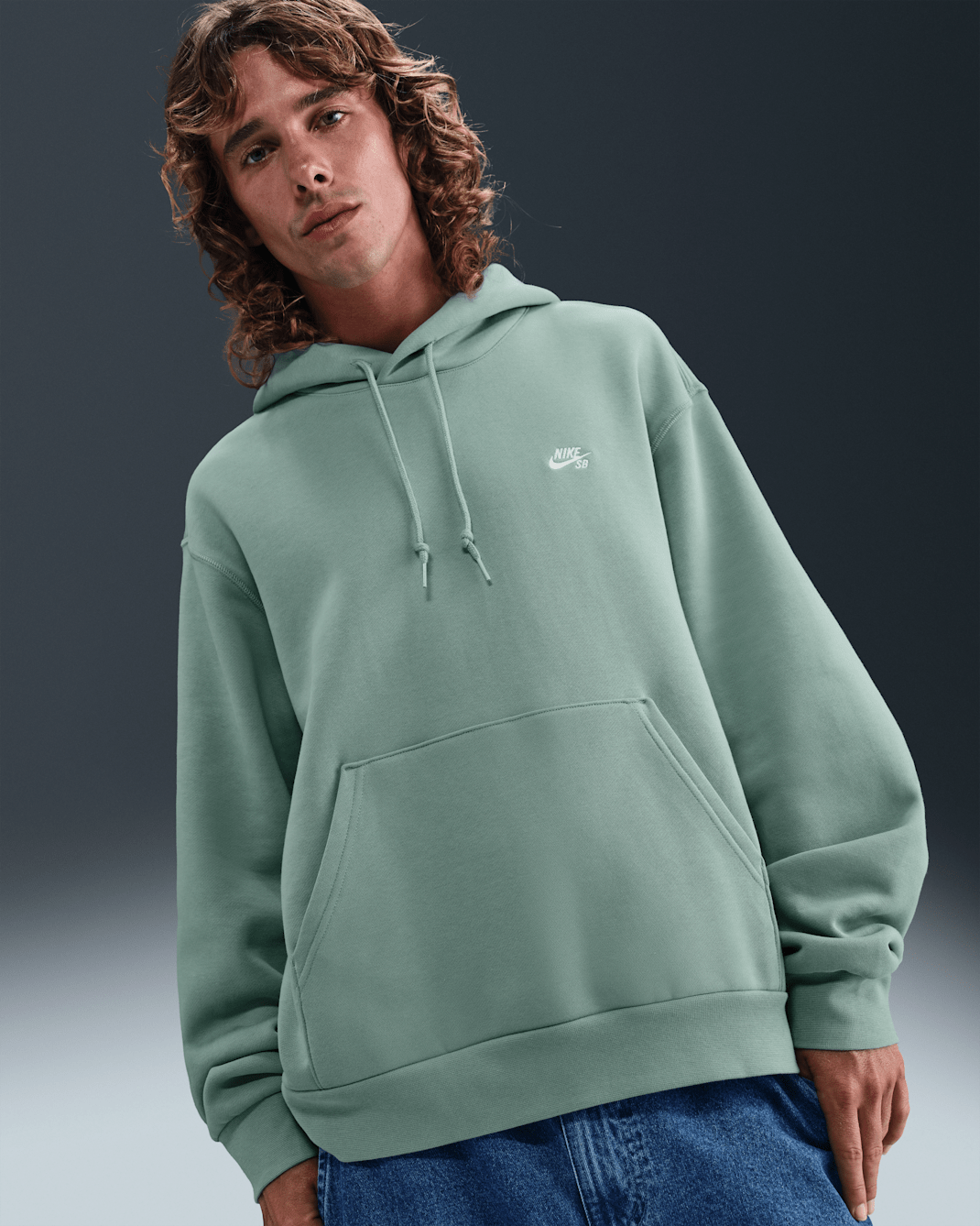 Nike SB Fleece-Skateboard-Hoodie - Cannon/Weiß