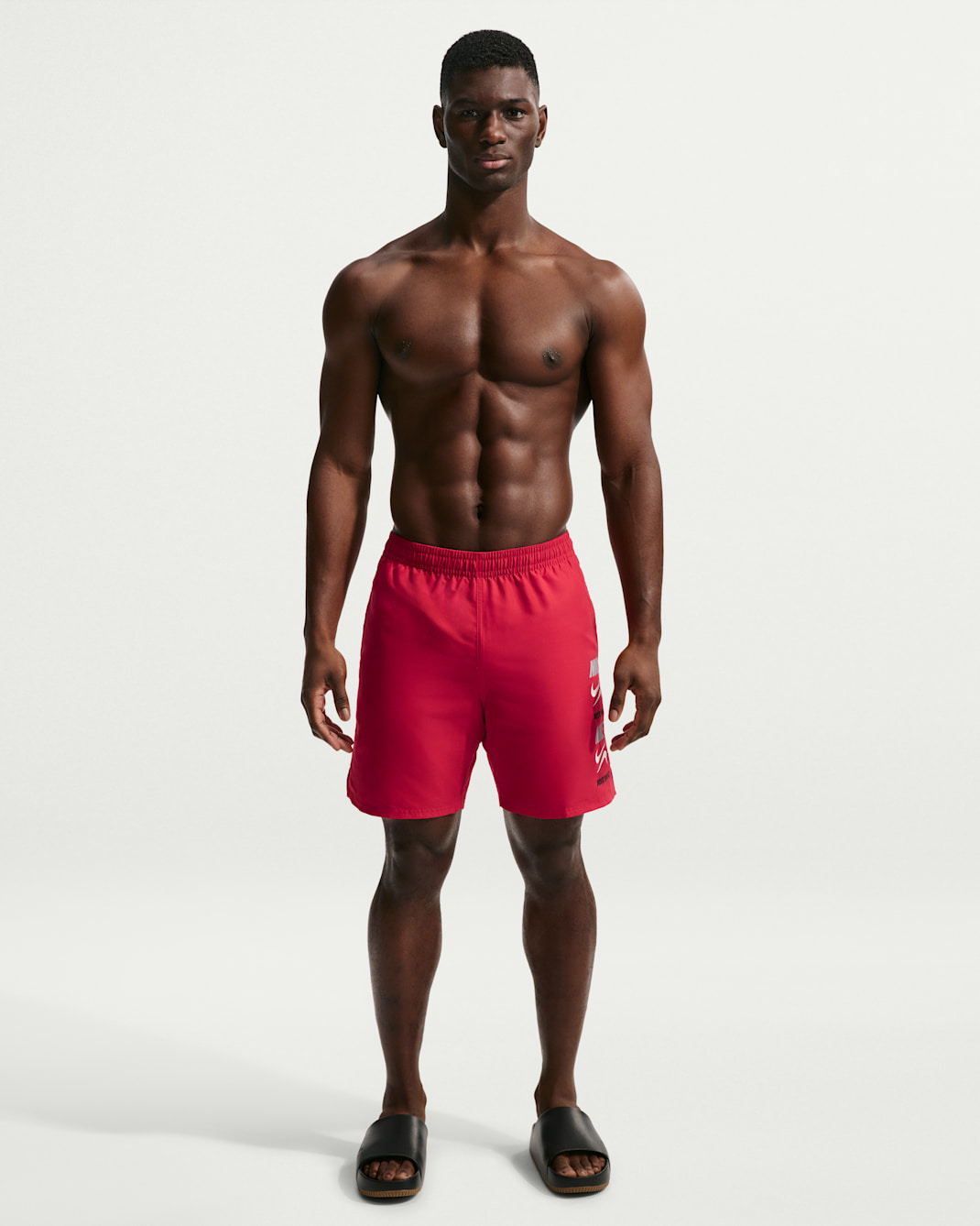 나이키 스윔 브레이커 남성 7인치 브리프 라인드 발리 쇼츠 - 유니버시티 레드/유니버시티 레드/그레이/그레이