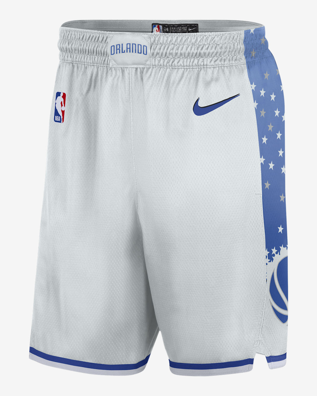 Orlando Magic City Edition Men's Nike Dri-FIT NBA Swingman Shorts - Pure Platinum/Game Royal