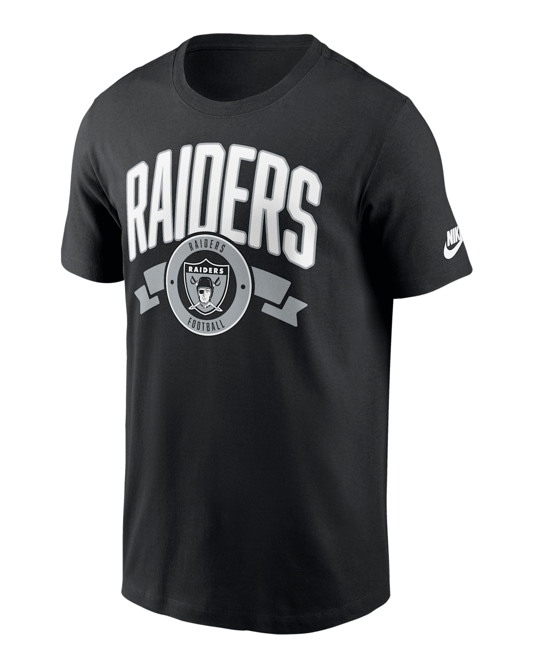 Las Vegas Raiders Rewind Front And Back Hit Essential Men's Nike NFL T-Shirt - Black