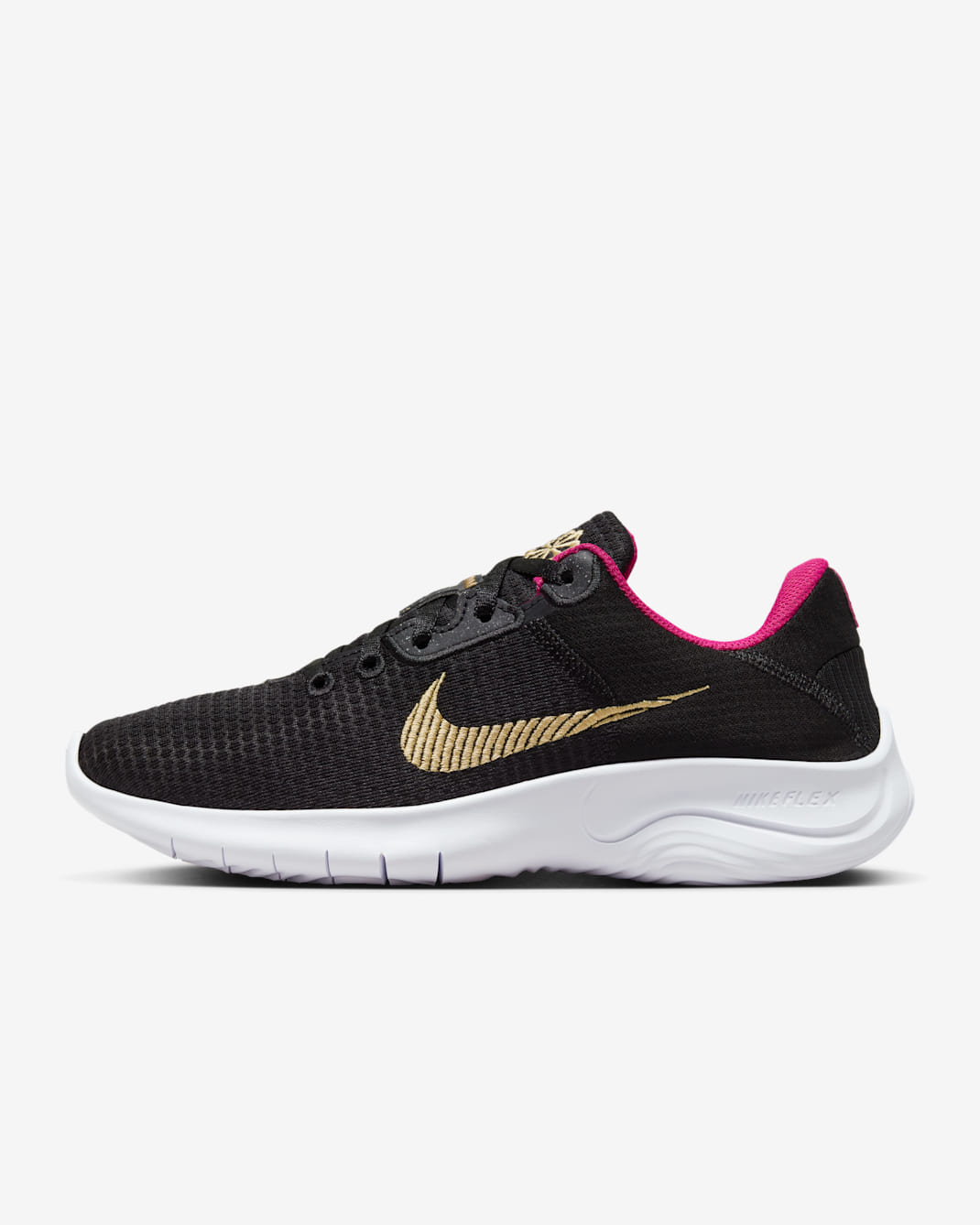 Nike Experience Run 11 女款路跑鞋 - 黑色/白色/Fireberry/Metallic Gold