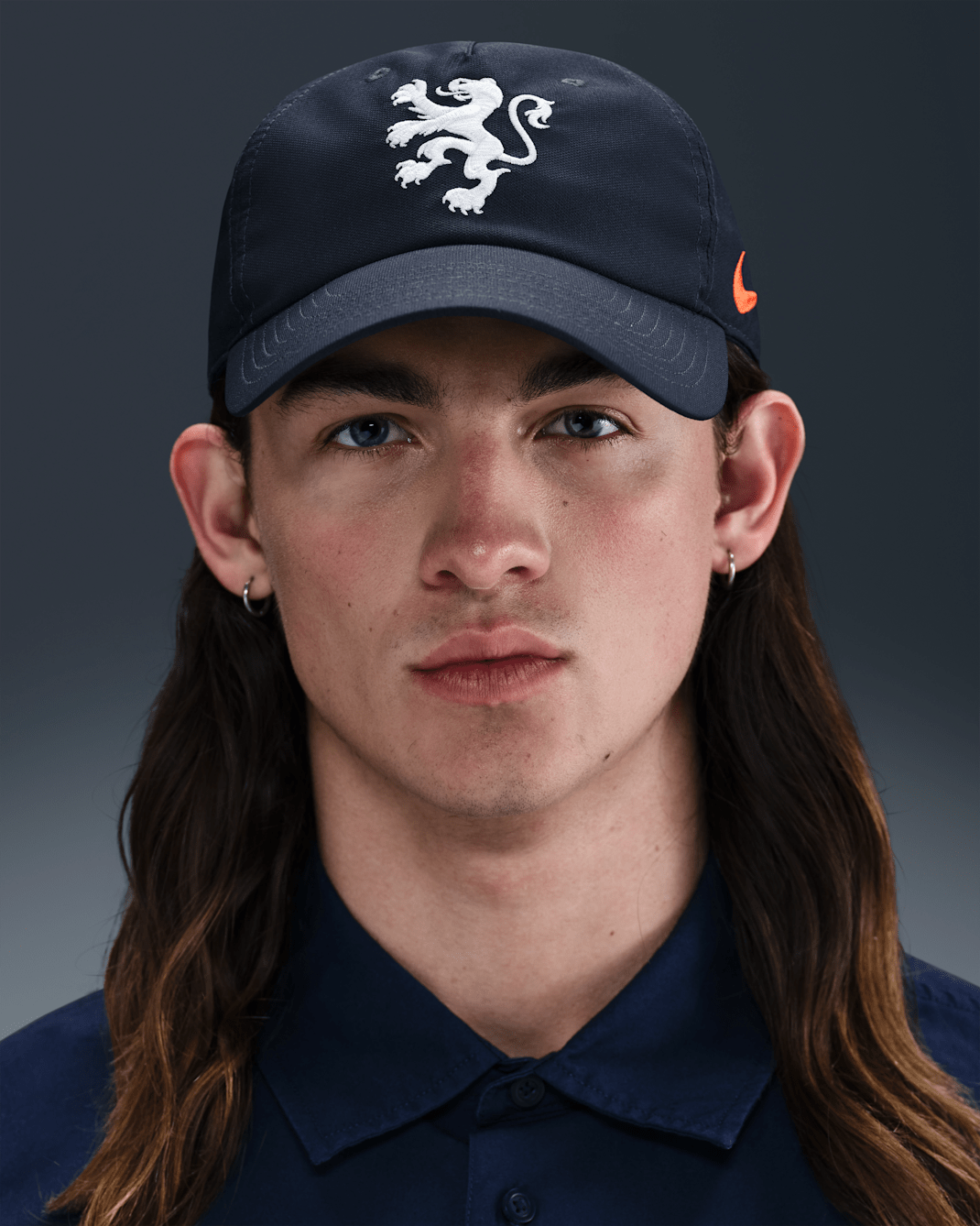 Casquette Nike Club Pays-Bas 2025/2026 - Obsidian/Safety Orange