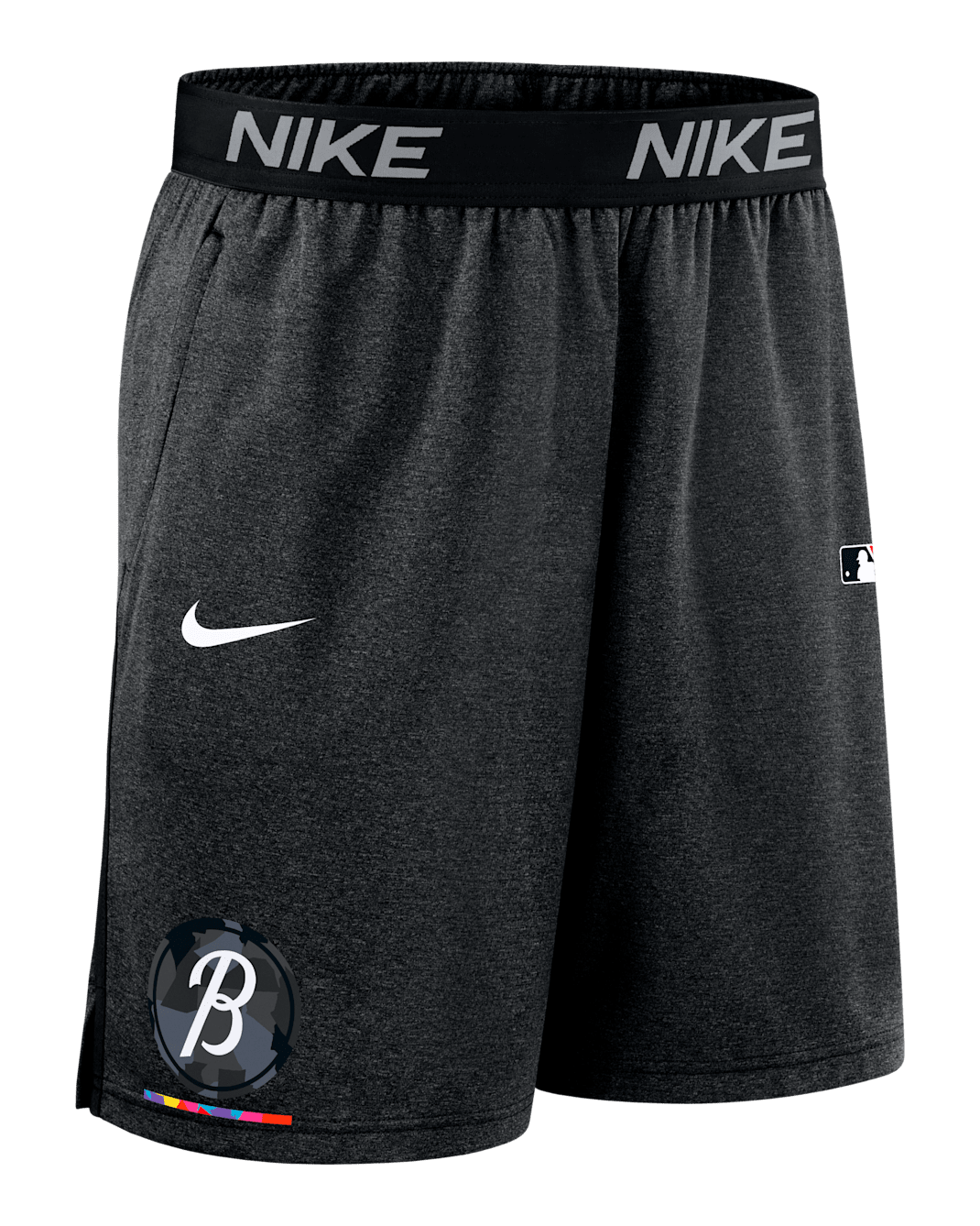 Shorts Nike Dri-FIT de la MLB para hombre Baltimore Orioles Authentic Collection City Connect - Negro