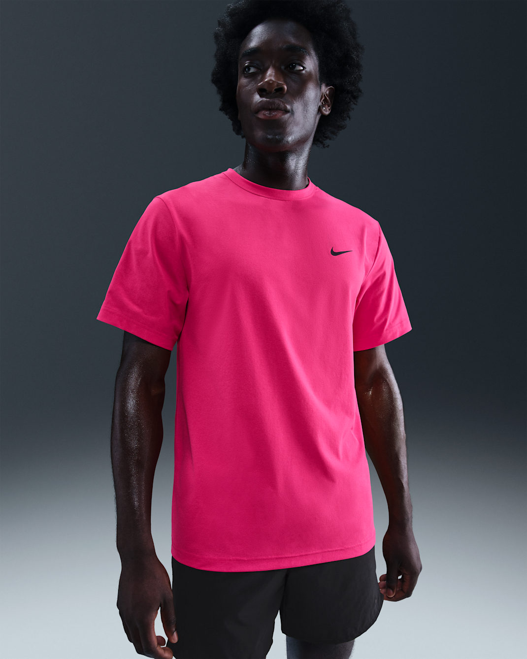 Nike Hyverse Men's Dri-FIT UV Short-sleeve Versatile Top - Rush Pink/Black