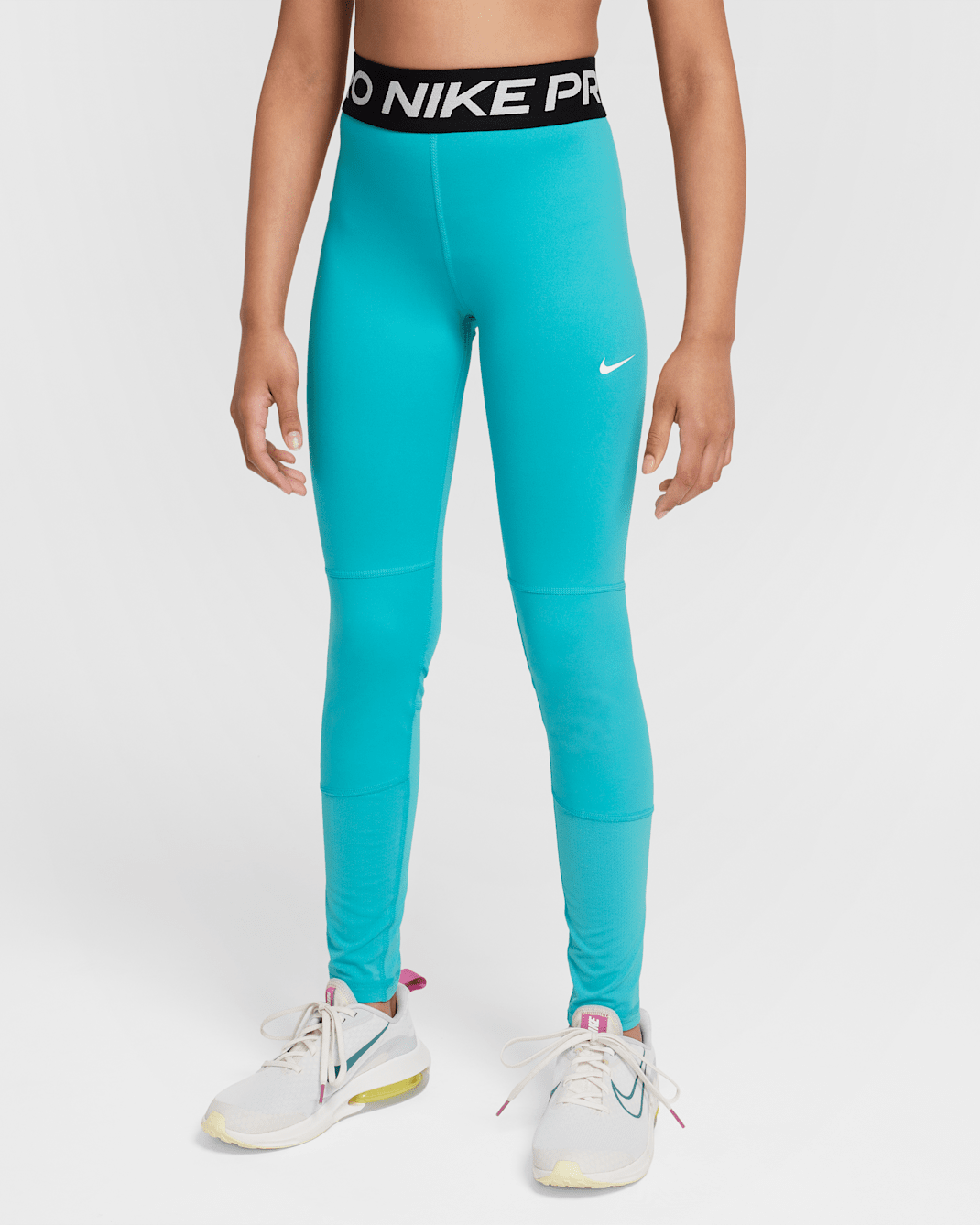 Nike Pro Dri-FIT Older Kids' (Girls') Leggings - Dusty Cactus/Black/White