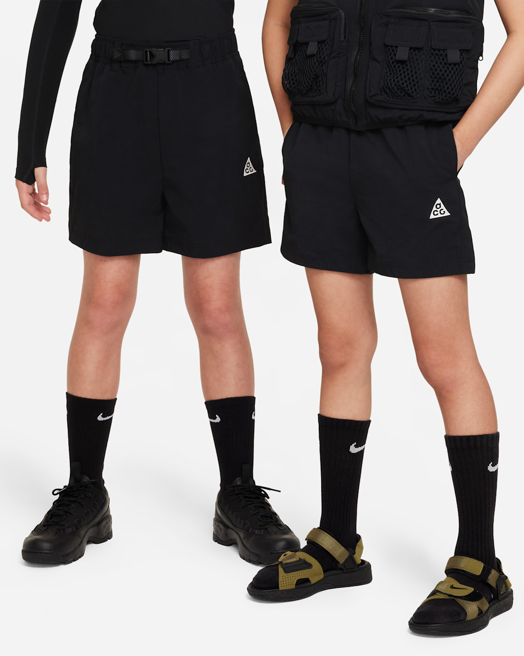 Nike ACG Big Kids' Shorts - Black/Summit White