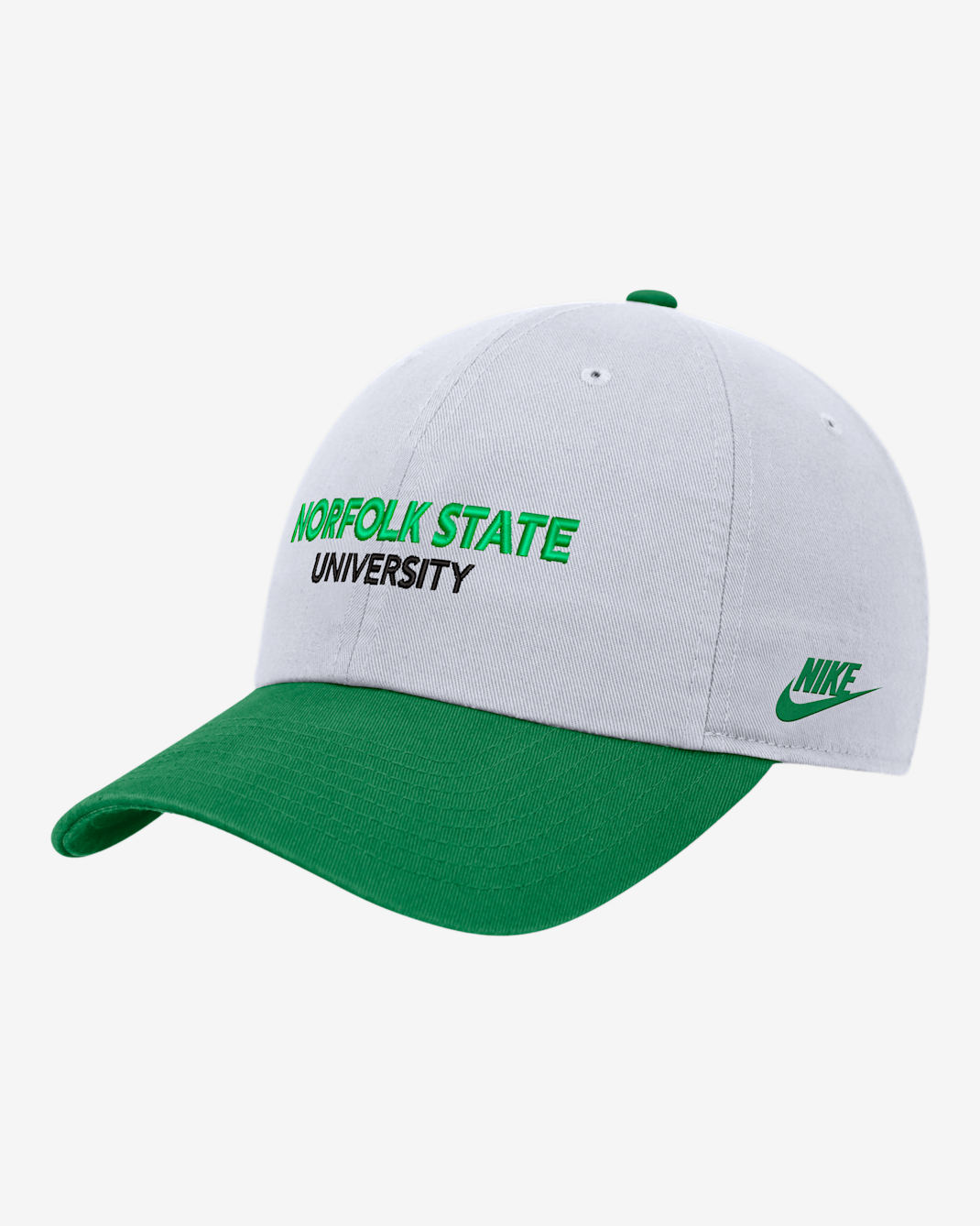 Norfolk State Nike College Adjustable Cap - White