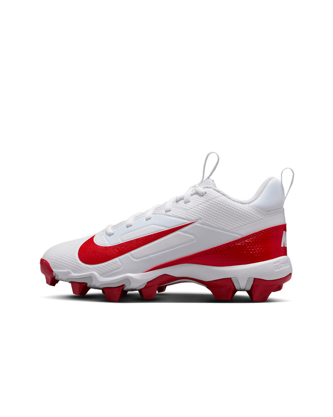 Nike Alpha Menace 4 Shark Big Kids' Football Cleats - White/University Red/Photon Dust/University Red